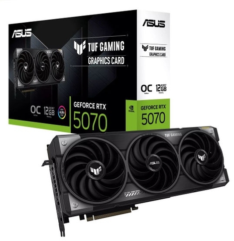 VGA Asus Tuf Gaming GeForce RTX 5070 12GB GDDR7 OC Edition (TUF-RTX5070-O12G-GAMING) (3 Fan)