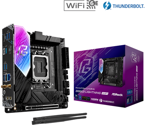 Mainboard Asrock Phantom Gaming B860I Lightning WiFi (DDR5) - Intel