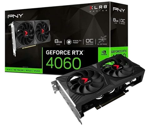 VGA PNY RTX 4060 8GB XLR8 Gaming Verto Overclocked Dual Fan (2 Fan)