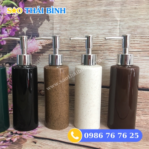 Bình đựng dầu gội sữa tắm dáng trụ 10