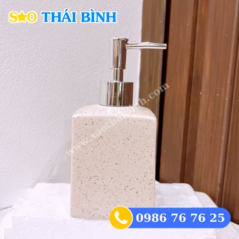 Bình đựng dầu gội sữa tắm bằng gốm Bát Tràng