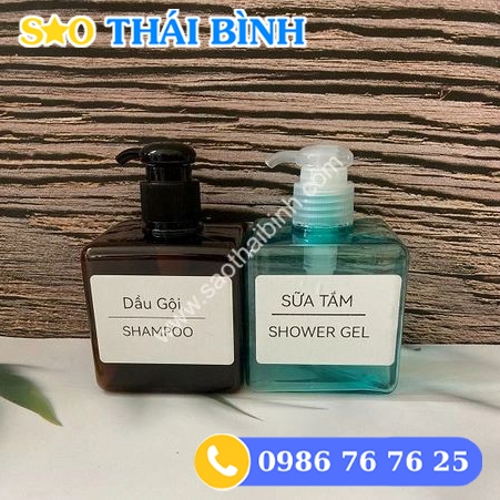 Bình đựng dầu gội sữa tắm khách sạn nhựa 200ml