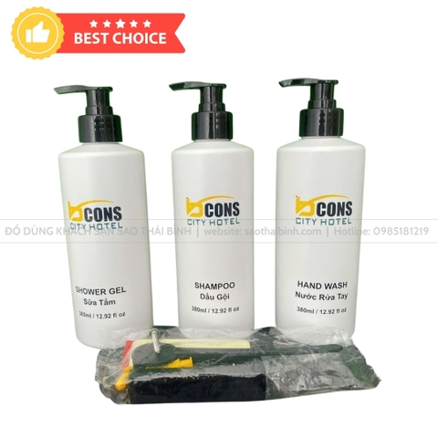 Bình nhựa cao cấp đựng dầu gội sữa tắm - Gắn tường/Màu trắng