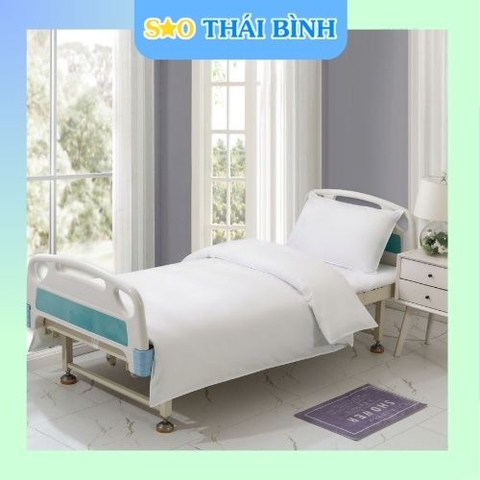 Bộ chăn Cotton T300 TRẮNG cho phòng bệnh viện - Giá Tốt Nhất
