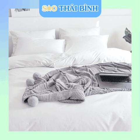Bộ chăn ga gối đệm cotton TRẮNG T300 cho khách sạn - Giá Tốt Nhất
