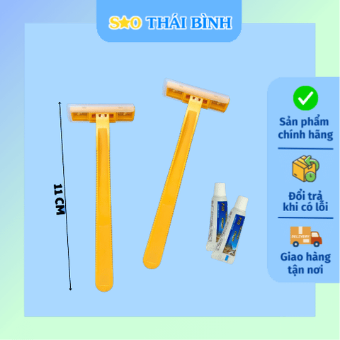 Dao cạo râu cán NHỰA MÀU CAM - In logo bao bì giá tốt