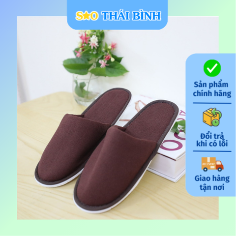 Dép khách sạn vải terry KÍN mũi dùng 1 lần - Nhận thêu logo