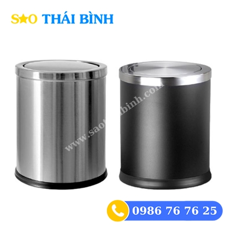 THÙNG RÁC THÉP PHUN SƠN TRÒN A35Q