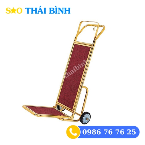 Xe chở hành lý inox mạ vàng D14C