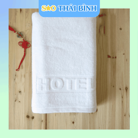 Khăn gội 34x70cm cotton dùng cho khách sạn - In/Dệt logo