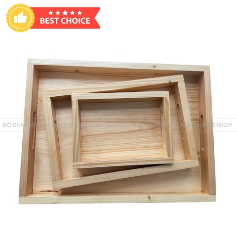 Khay gỗ sồi cao cấp - Khay đựng đa năng nhiều cỡ