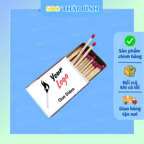 Hộp que diêm cho nhà hàng, khách sạn - Dán tem logo