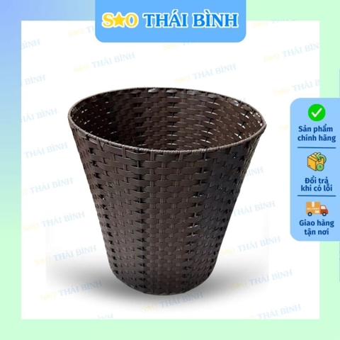 Sọt rác nhựa giả mây dùng cho văn phòng, gia đình, khách sạn