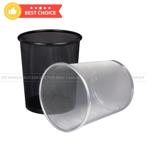 Sọt rác kim loại LƯỚI TRÒN dùng cho văn phòng, khách sạn - Giá Tốt