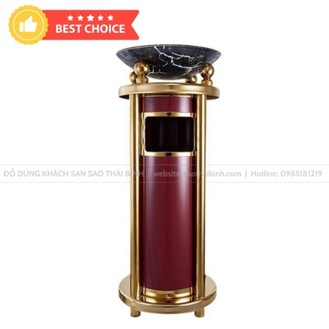 Thùng rác HOA CƯƠNG + ĐĨA SỨ đại sảnh cao cấp - Giá Tốt Nhất