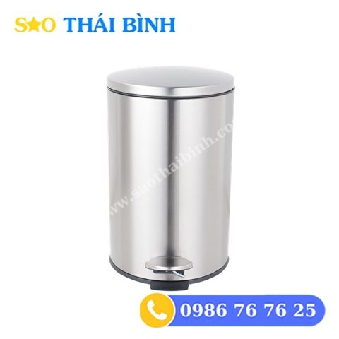 THÙNG RÁC INOX TRÒN CÓ GẠT TÀN THUỐC A35K