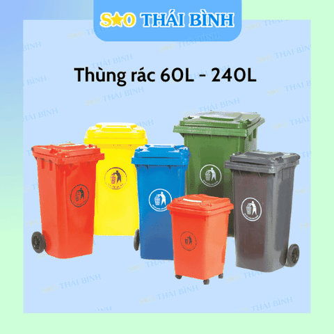 Thùng rác NẮP ĐẬY KÍN Plastic đủ màu - Giá Tốt Nhất