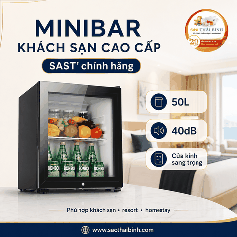 Tủ mát SAST BC-50 dung tích 50L cửa kính