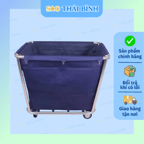 Xe đẩy đồ vải INOX lớn - chuyên dùng làm buồng phòng khách sạn