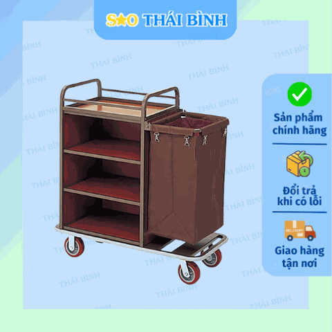 Xe làm buồng phòng 3 NGĂN loại nhỏ - chuyên dùng cho khách sạn
