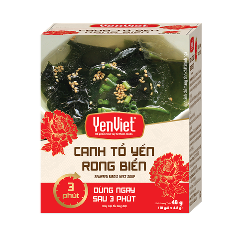 Canh Tổ Yến Rong Biển [Hộp 10 Gói x 4.8gr]