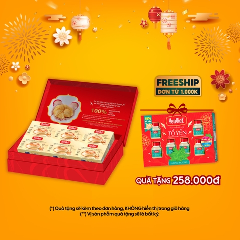 Tổ Yến Sấy Thăng Hoa- Táo Đỏ, Hạt Sen, Long Nhãn [Hộp 6 Viên]