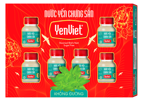 Nước Yến Sẵn Không Đường [Hộp quà tặng 06 lọ x 70ml]