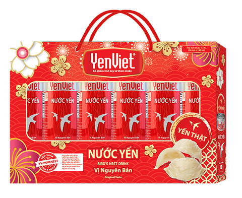 Nước Yến YenViet Vị Nguyên Bản [Hộp Quà Tặng 06 lon x 190ml]