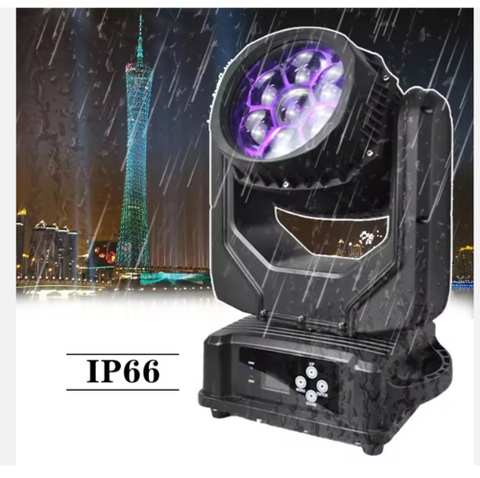 Lcc lighting LCC-MH403 IP66 Không Thấm Nước 7*40W Không Thấm Nước LED Zoom Di Chuyển Đầu Ánh Sáng 300W Rgbw LED Ngoài Trời Zoom Di Chuyển Đầu Ánh Sáng