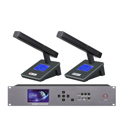 Hệ thống hội nghị kỹ thuật số không dây đa chức năng LCCVN TS-7000, có chức năng theo dõi camera, thu hình chính xác, giúp giao tiếp hội nghị hiệu quả hơn!