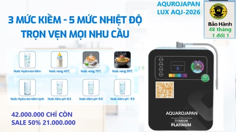 Máy Lọc Nước ION Kiềm Model LUX AJI 2026