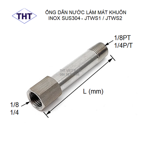Ống nối nước làm mát khuôn SUS304 - Cooling Joints JTWS1