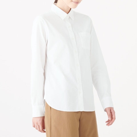 Áo Sơ Mi Muji 2555301 Dành Cho Nữ Màu Trăng Size Xs