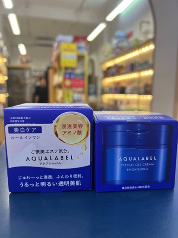 Kem Dưỡng Da Shiseido Aqualabel - Màu xanh- Mẫu mới(90g)