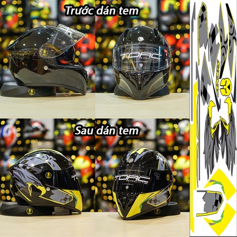 Tem Decal Eagles Cho Nón Fullface - Không Nón - FREESHIP