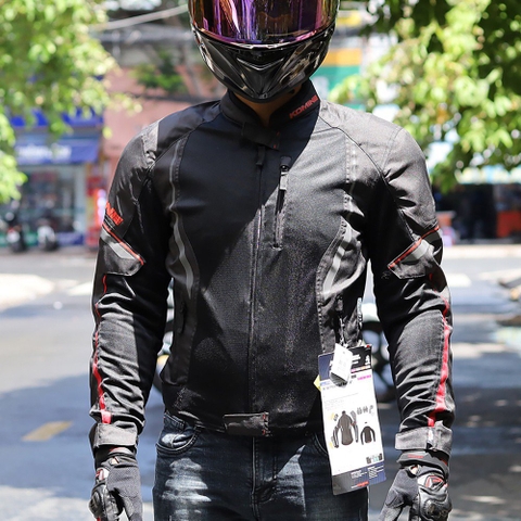 Áo Giáp Komine JK-146 Đen Đỏ Chính Hãng FREESHIP