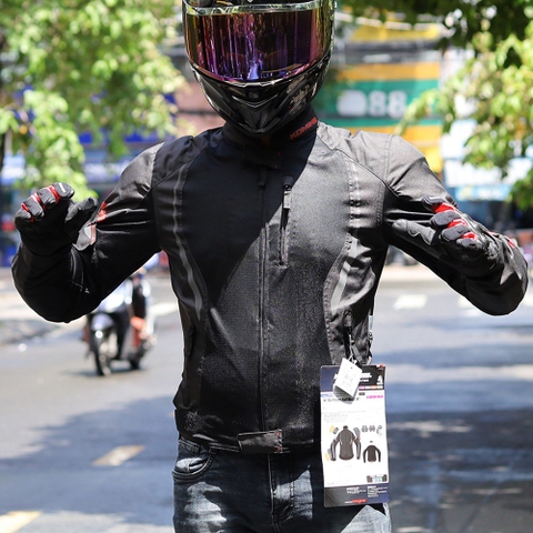 Áo Giáp Komine JK-146 Đen Đỏ Chính Hãng FREESHIP