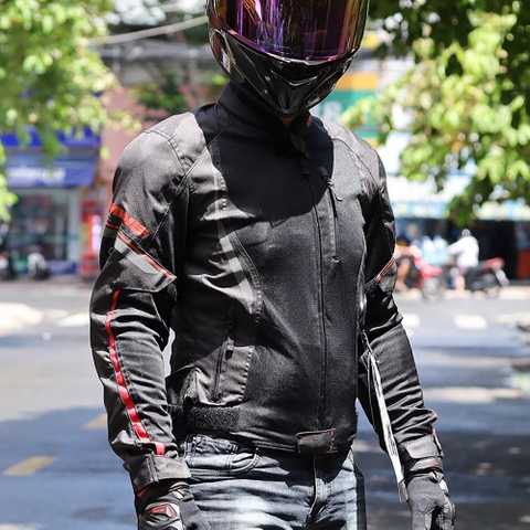 Áo Giáp Komine JK-146 Đen Đỏ Chính Hãng FREESHIP