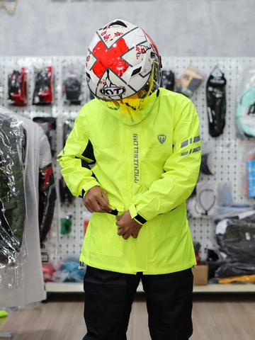 Áo Mưa Bộ Sinoll SN112 Màu Xanh Neon Có Mũ Trùm FREESHIP