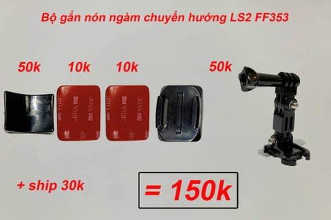 Bộ Ngàm Gắn Camera Hành Trình Cho Nón LS2 FF353 FREESHIP