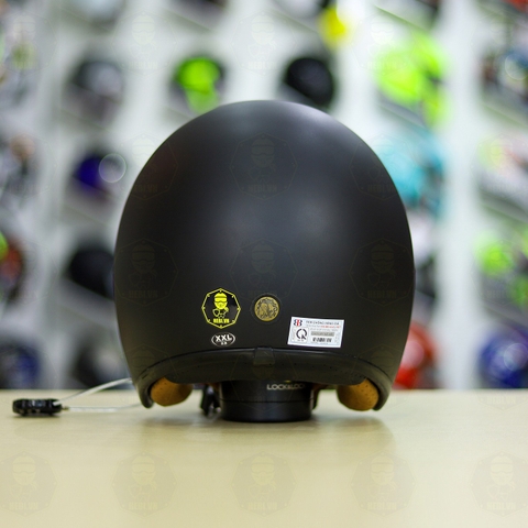 Mũ 3/4 Bulldog Perro 4U Đen Nhám Nâu FREESHIP