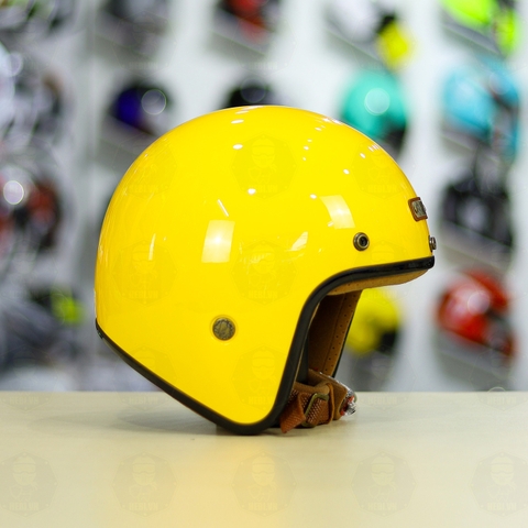 Mũ 3/4 Bulldog Perro 4U Vàng Bóng FREESHIP