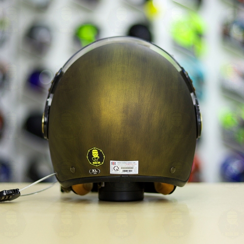 Mũ 3/4 Bulldog POM Vàng Xước Nhám FREESHIP