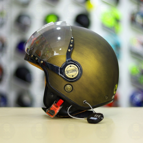 Mũ 3/4 Bulldog POM Vàng Xước Nhám FREESHIP