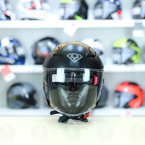 Mũ 3/4 Yohe 878 Plus Đen Nhám FREESHIP