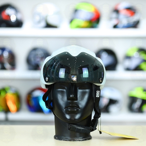 Nón POC P01 FREESHIP - Trắng POC Xám Bóng