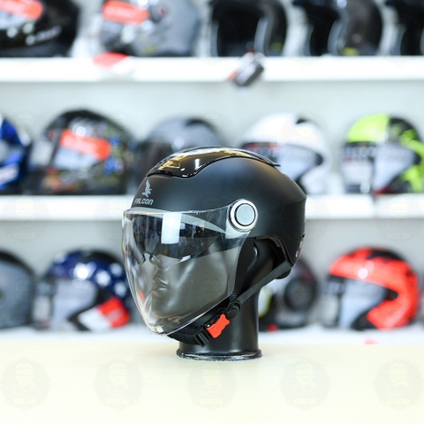 Nón 1/2 Falcon BEE Đen Nhám FREESHIP