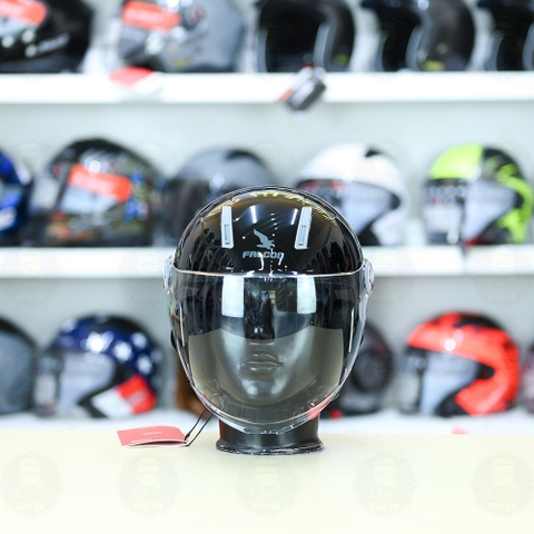 Nón 1/2 Falcon F17 Đen Bóng FREESHIP