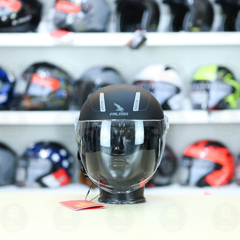 Nón 1/2 Falcon F17 Đen Nhám FREESHIP