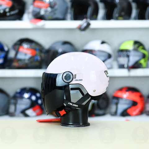 Nón 1/2 Falcon F17 Hồng Phấn Nhạt FREESHIP